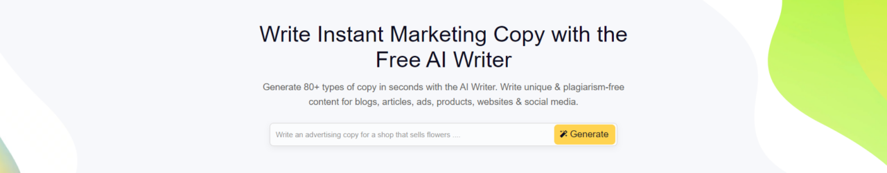 simplified-ai-writer-tool-generating-high-quality-content-with-multiple-features