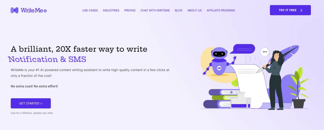 Writeme-Homepage