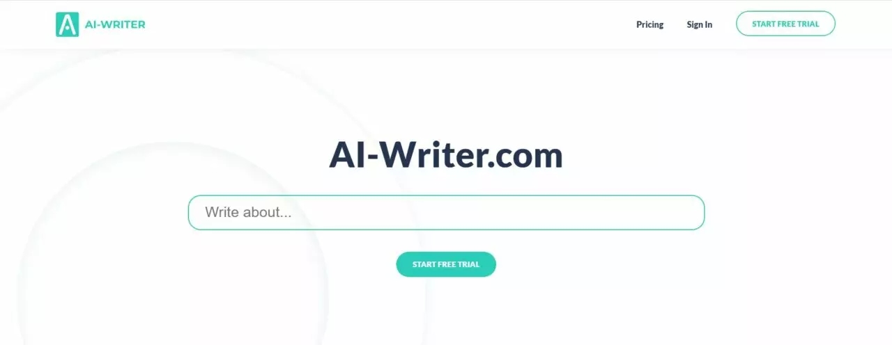  Écrivain-AI-page d'accueil 