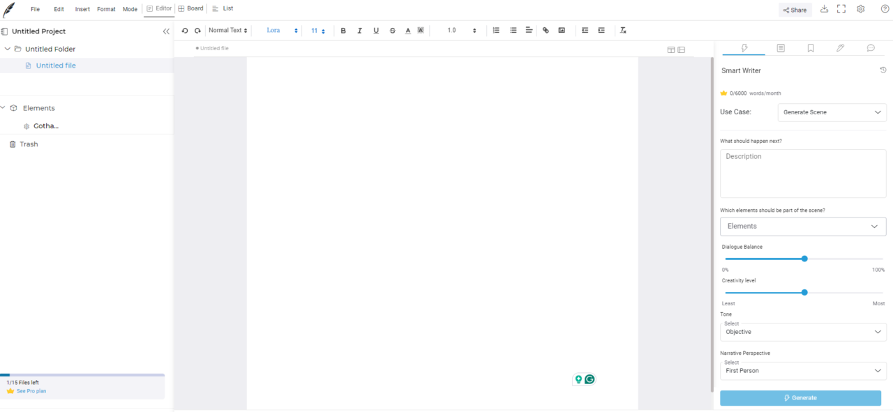 Squibler-io-clean,-simple,-word-like-dashboard.-