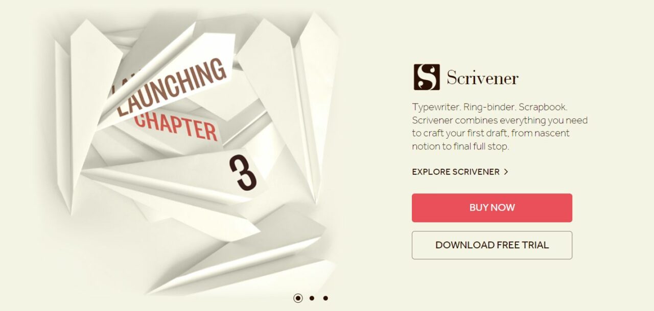  Scrivener-Homepage Homepage di Scrivener 