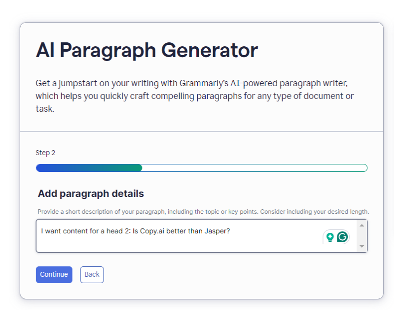 Grammarly-AI-chatbot-step-2-requires-content-requirement-for-the-given-prompt.