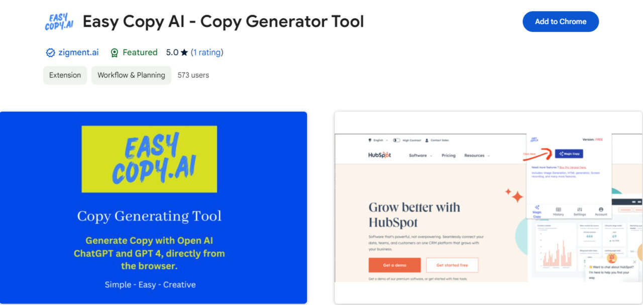 Add Copy.ai browser extension to your browser and level up your copywriting game.