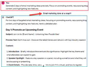 Idea Generation for Email Campaigns