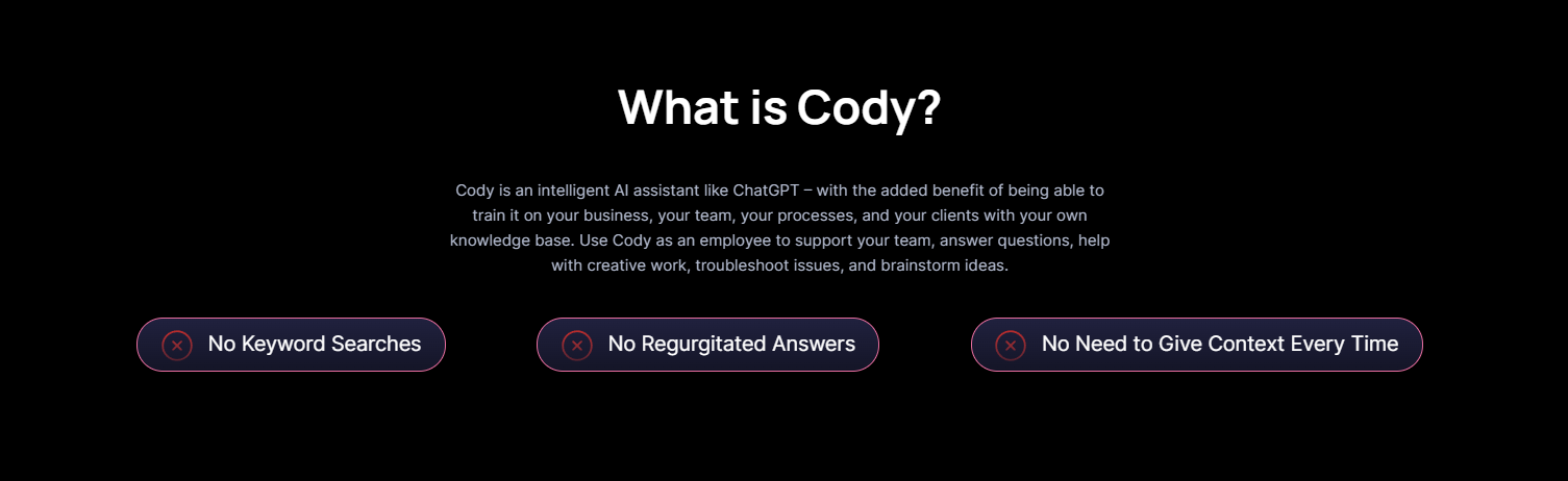 Cody-è-un-assistente-AI-intelligente-che-non-richiede-ricerche-di-contesto-o-parole-chiave-per-semplificare-i-processi. 