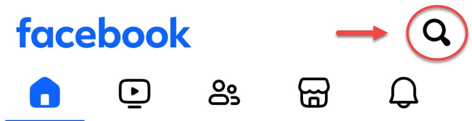 facebook-interface-with-a-highlighted-search-icon-with-an-arrow-pointing-to-it
