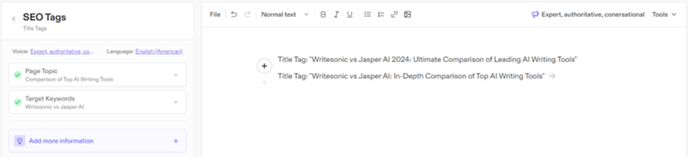 Jasper AI offers easy-to-read, catchy, and simple SEO tags for this blog.