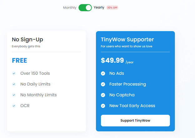 TinyWow-budget-friendly-with-variety-of-plans-to-cater-to-different-user-needs