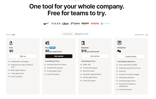 Notion-AI-offers-various-pricing-options-for-individuals-and-teams.