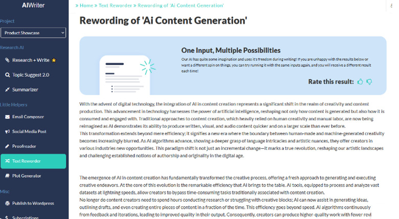 AI-Writer-streamlines-content-creation-with-research-driven-long-form-articles-and-SEO-focused-text-editor.