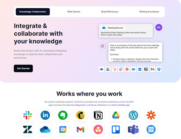 TextCortex-integrates-with-various-apps-and-sites-to-optimize-collaboration-and-productivity