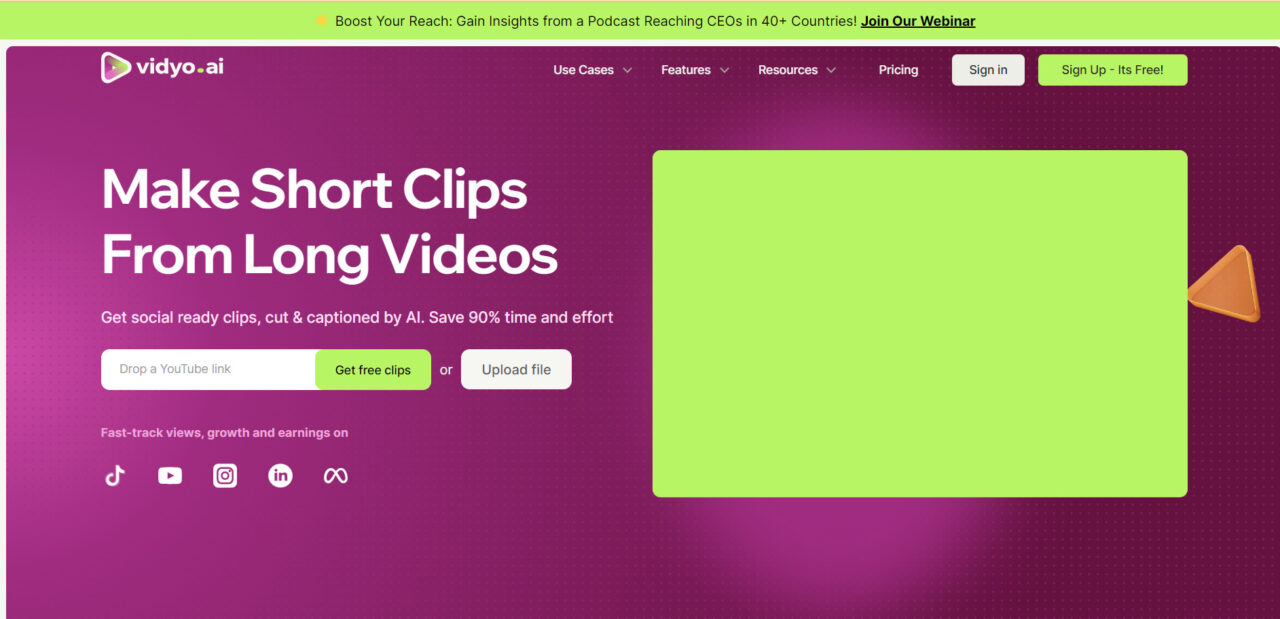 Vidyo.ai-is-an-AI-powered-tool-that-repurposes-long-videos-into-short-social-media-ready-clips-enhancing-video-performance-and-saving-creators-time-with-features-like-automatic-scene-detection-and-captioning