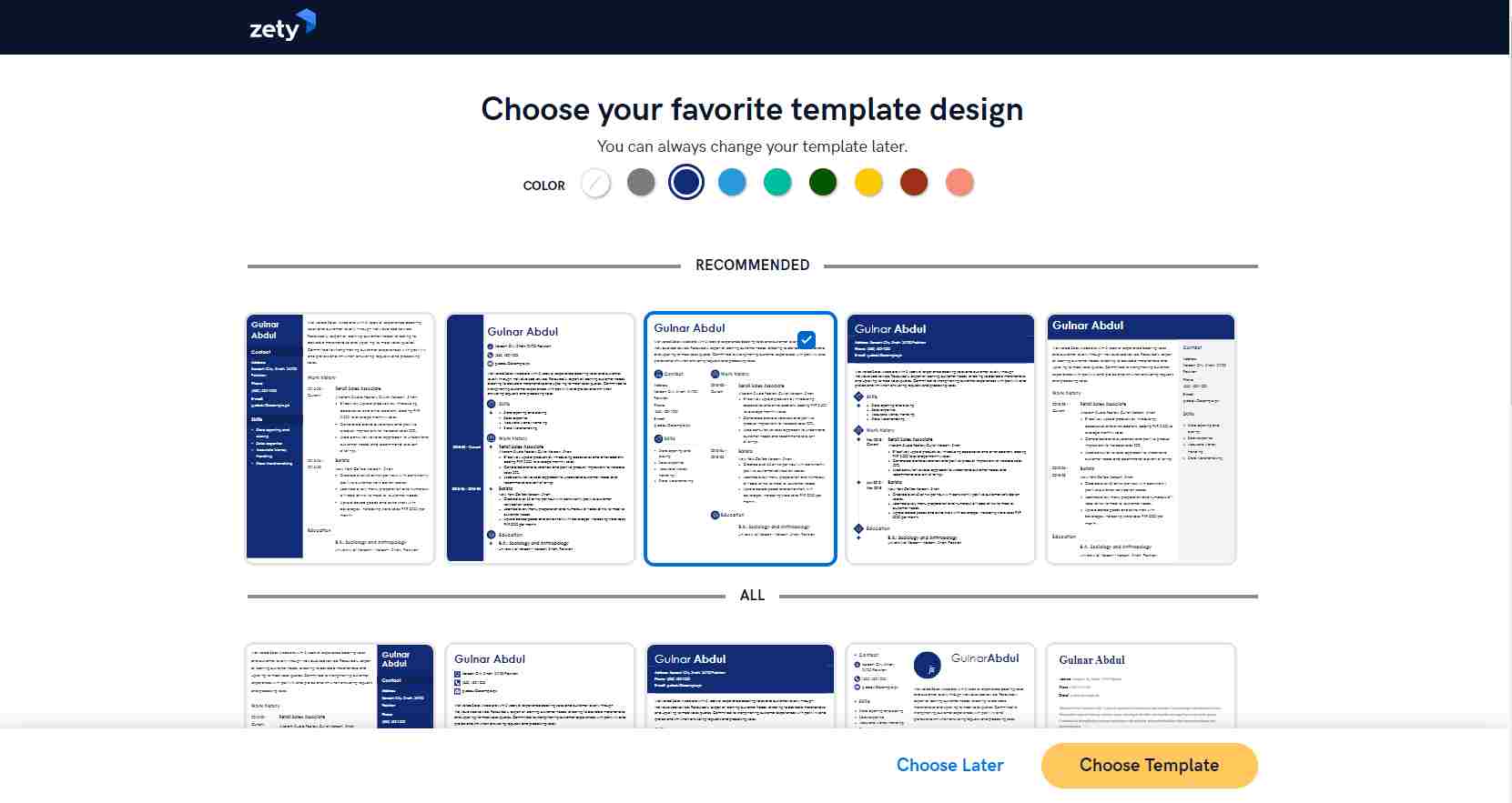 How-to-Use-AI-Tools-for-Writing-Resumes-step-2-Choose-Your-Desired-Template-Design 