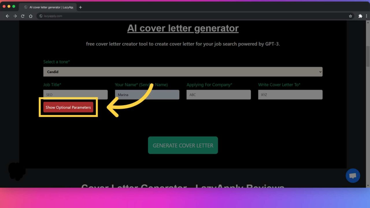 How-Use-AI-Tools-Write-Cover-Letter-input-extra-parameters
