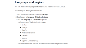 clickup-support- over-10-languages-including-japanese-arabic-portuguese-and-russian