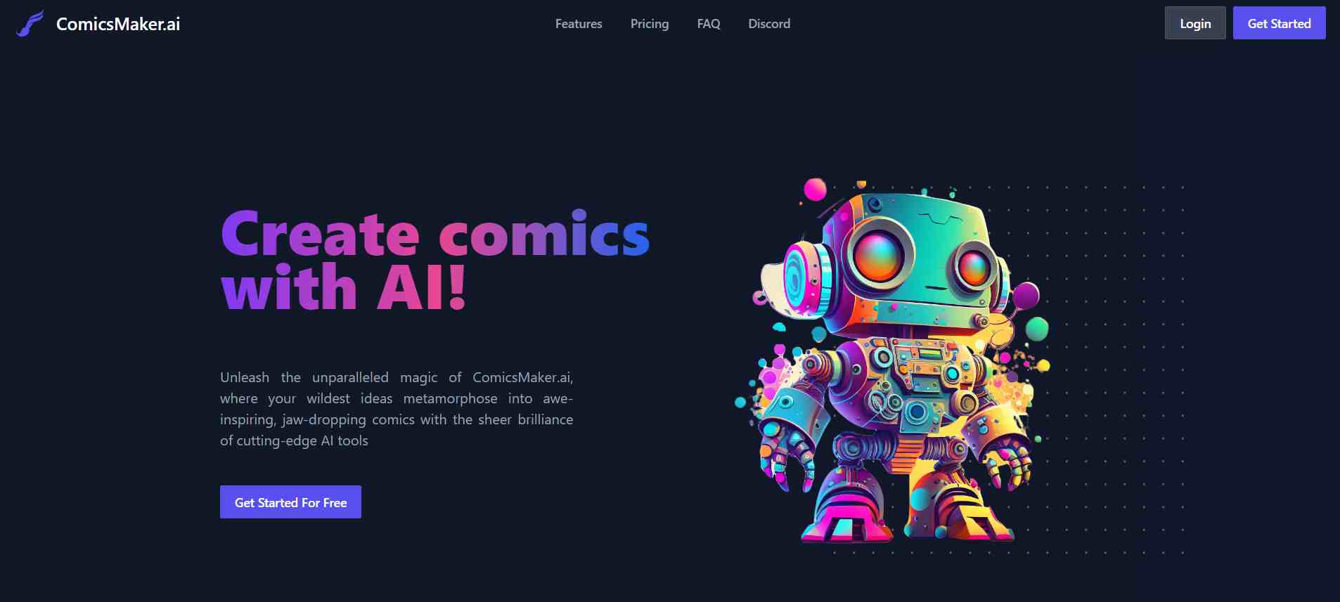  Comicsmaker-AI-Startseite 