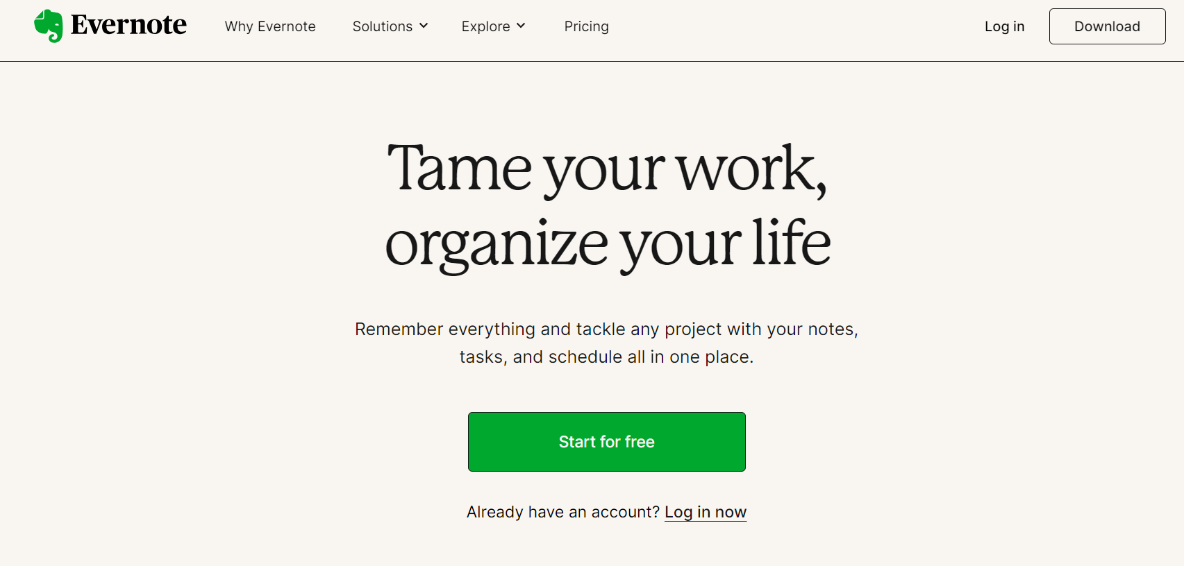 evernote-dashboard-displaying-tools-for-note-taking-and-project-management