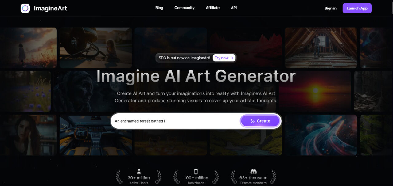  Imagine-AI-Art-é um gerador de imagens que transforma texto em visuais impressionantes. 
