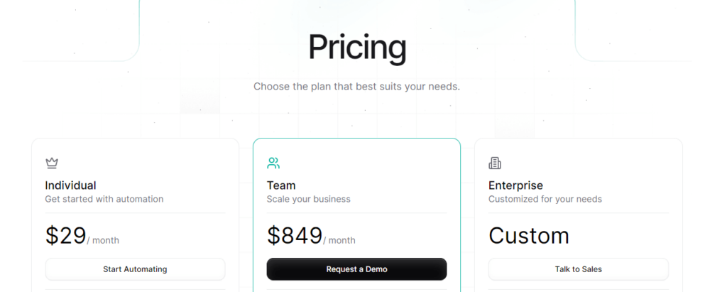 Leap AI Generator Tool Pricing Page