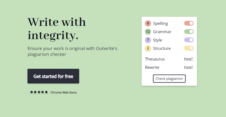 Outwrite-plagiarism-checker-in-action,-displaying-a-report-of-text-originality 