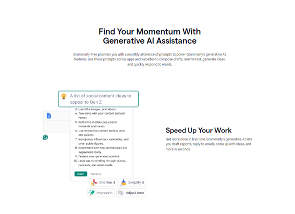 AI-writing-assistant-Grammarly-showing-grammar-checking-and-plagiarism-detection-tools