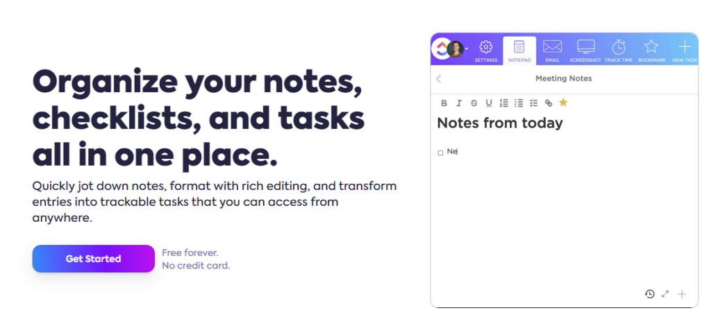 clickup-notepad-displaying-notes-and-quick-ideas