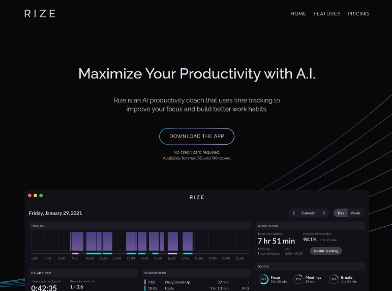 rize-dashboard-showcasing-ai-powered-productivity-coaching-and-time-tracking-tools