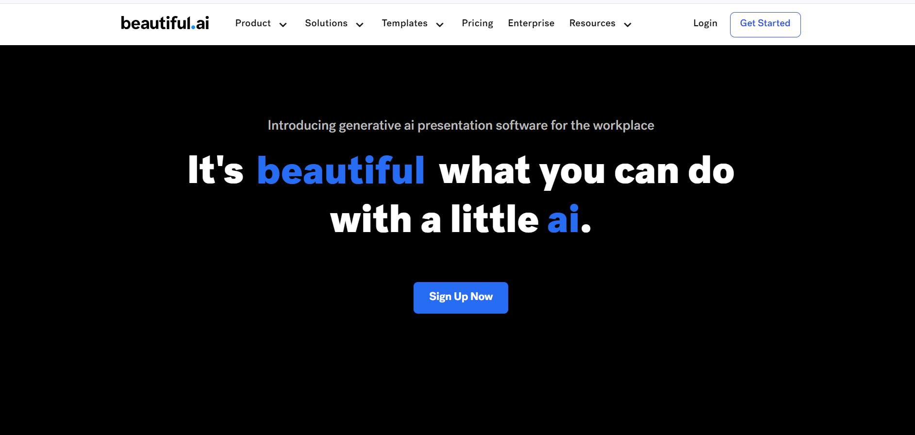 beautifulai-homepage-showcasing-its-design-focused-presentation-creation-capabilities