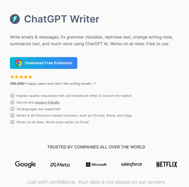 Interface-simples-do-site-do-ChatGPT-Writer-com-um-clique