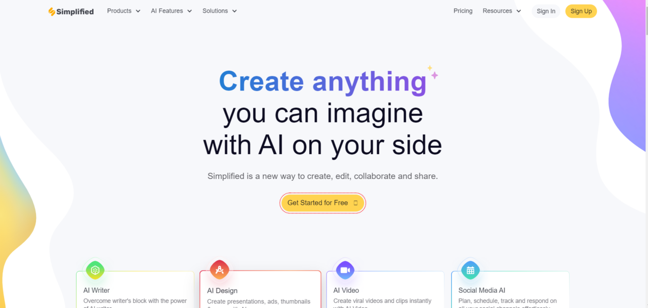 Simplified-AI-powered-tool-simplifies-tasks-for-designers-writers-and marketers.