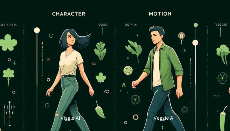  I personaggi e il loro movimento sembrano abbastanza simili sia in Viggle AI che in Veggie AI. 