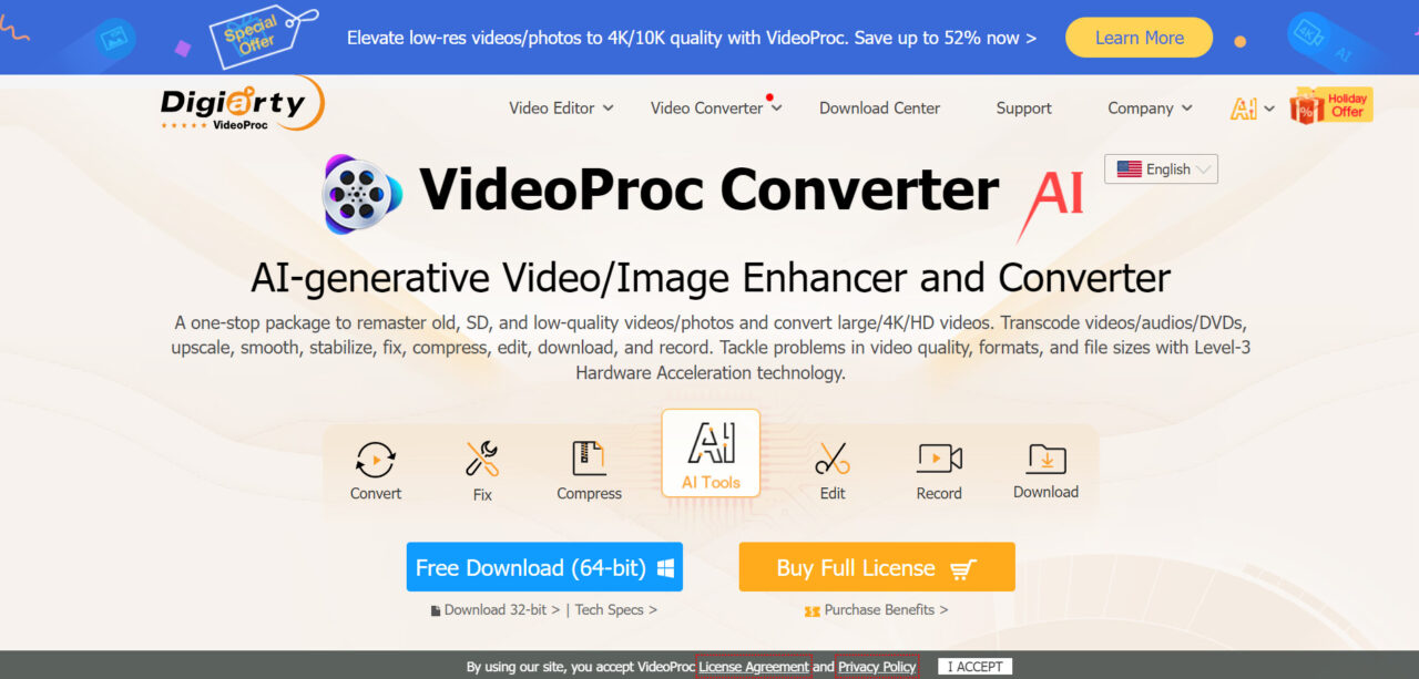  VideoProc - Meilleur pour l'édition et la conversion vidéo 