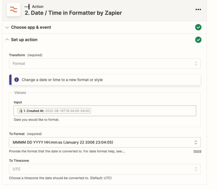  Lo strumento di formattazione di Zapier: convertire e formattare i dati per la compatibilità tra le applicazioni. 