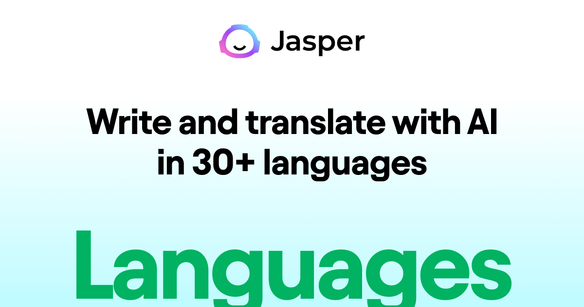  Jasper AI oferece suporte linguístico abrangente para marketing multilíngue. 