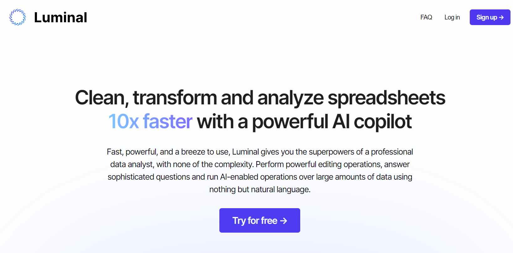 Luminal-cloud-based-data-management-tool-with-integrated-transformation-and-visualization-features