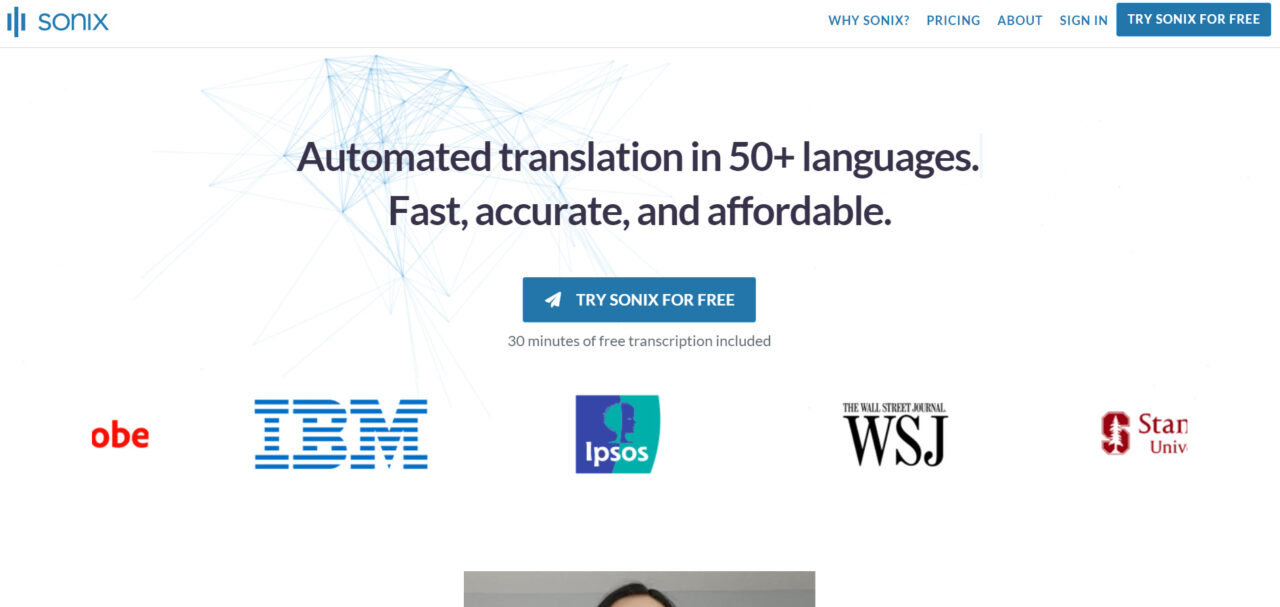  Sonix - Melhor para Tradução Automatizada em Transcrição 