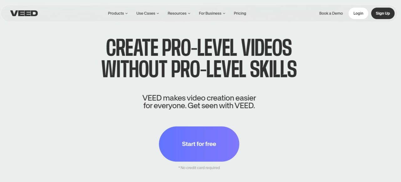  VEED.io - Melhor para Geração de Legendas na Transcrição de Vídeo 