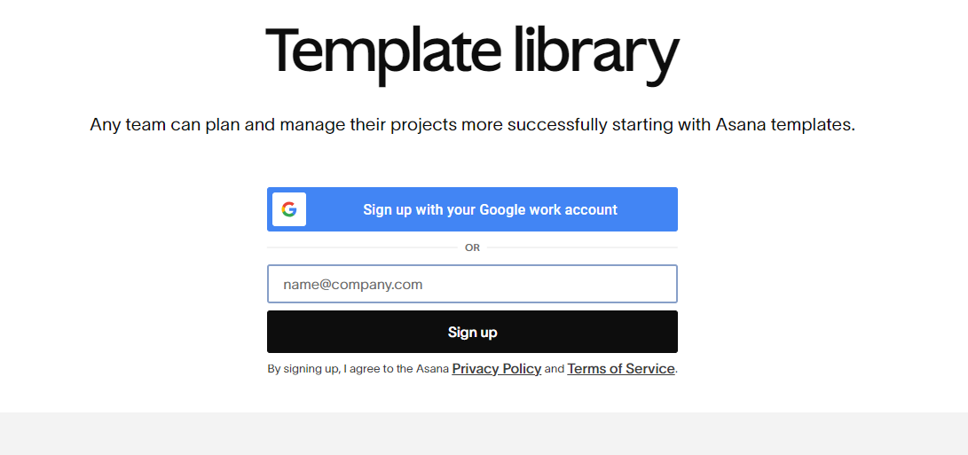 página-de-inscrição-na-biblioteca-de-modelos-do-asana-equipes-podem-planejar-e-gerenciar-projetos-usando-opções-de-modelos-do-asana-para-se-inscrever-com-o-google-ou-e-mail