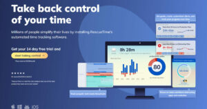 rescuetime-promotional-webpage-displaying-its-automated-time-tracking-software-features-with-graphics-illustrating-daily-time-use-and-productivity-metrics-and-a-call-to-action-for-a-14-day-free-trial