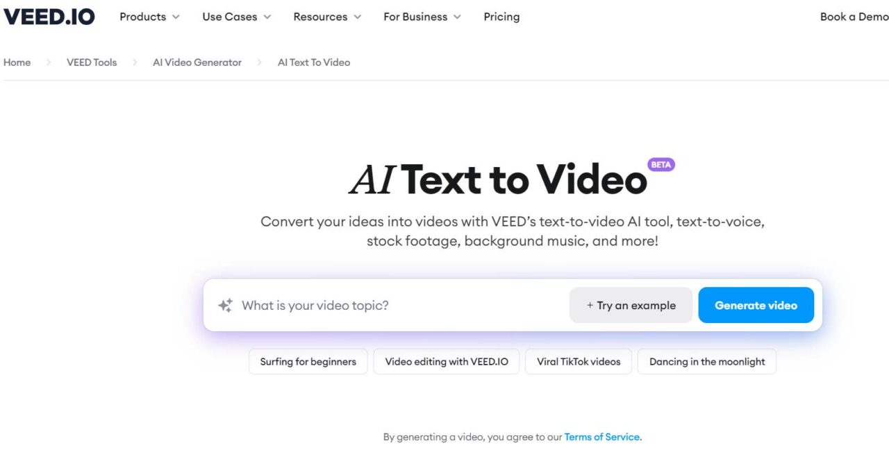  générateur de publicité vidéo AI avec fonctionnalité de génération de texte 